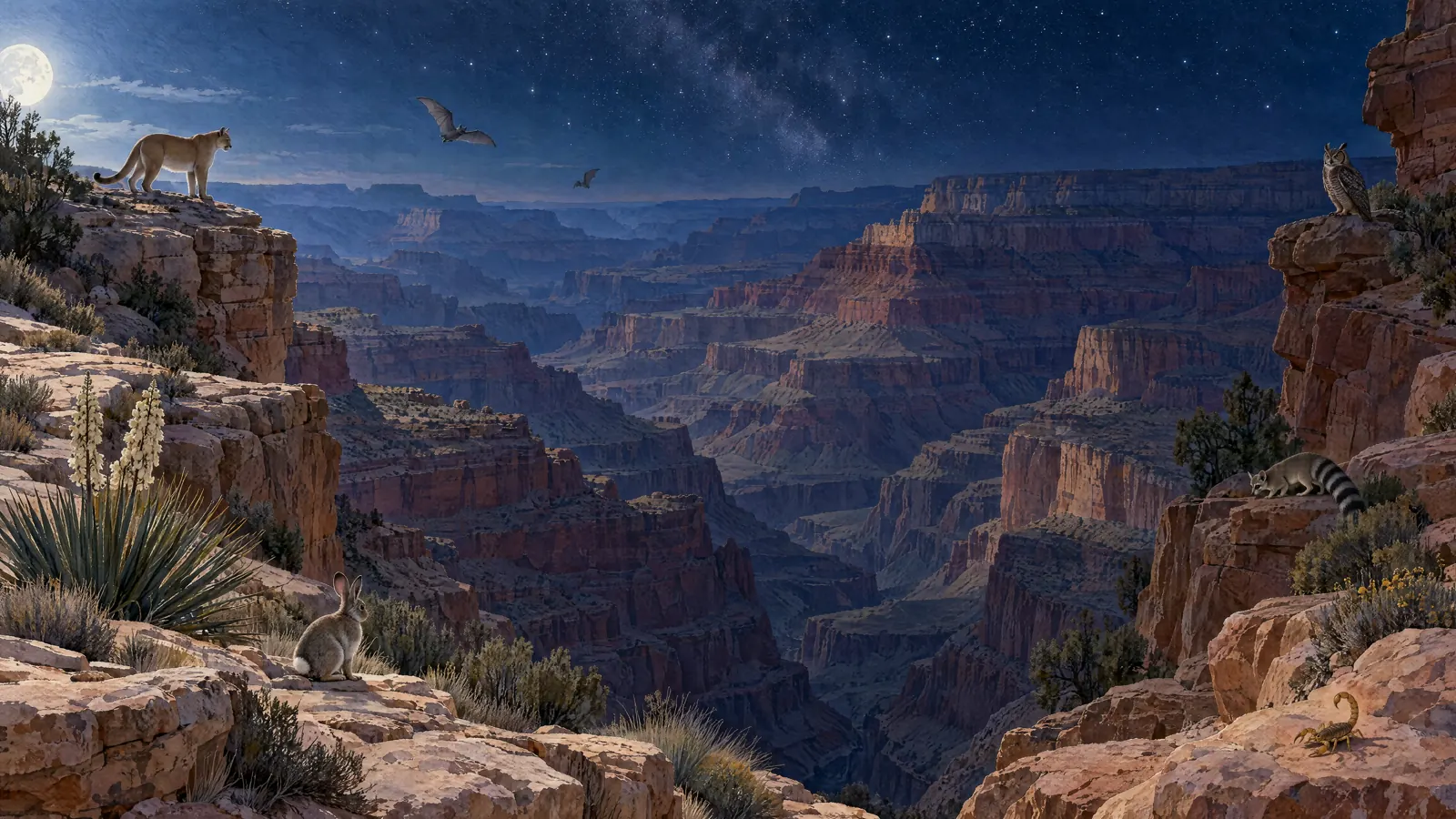Canyon at night