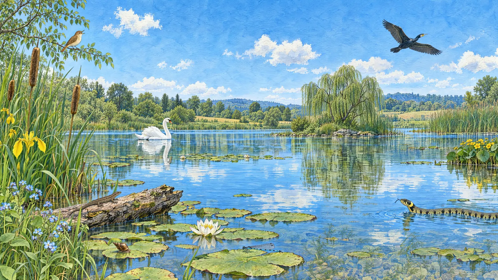 Ao nhỏ giữa trưa