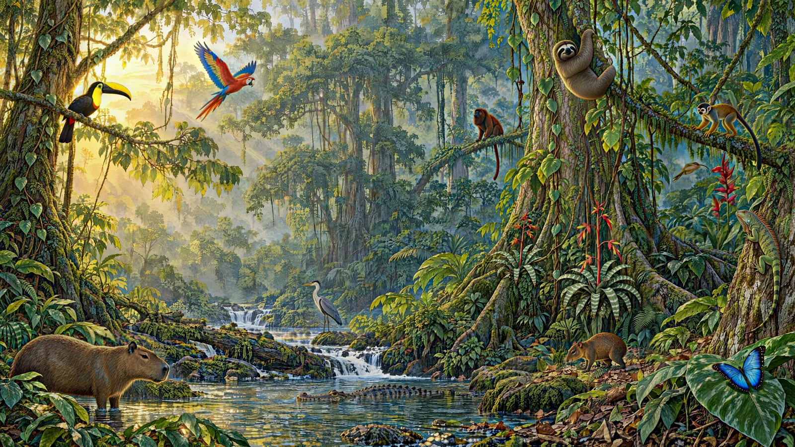 Rừng mưa lúc bình minh