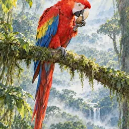 Chân dung Vẹt đỏ