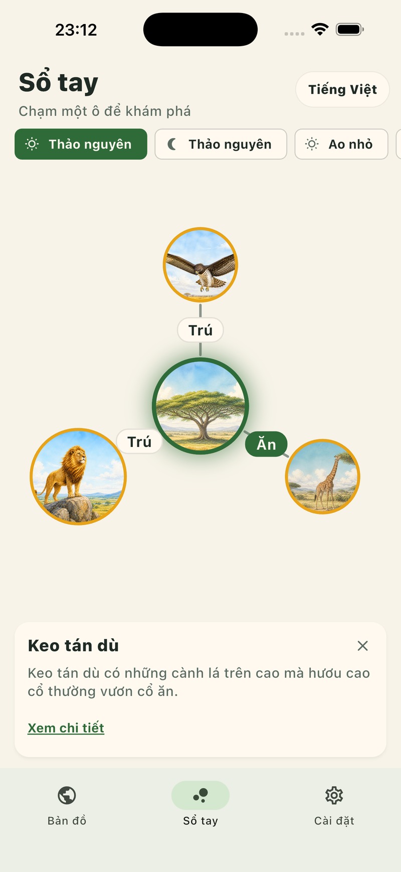 Sổ tay — keo tán dù trên thảo nguyên