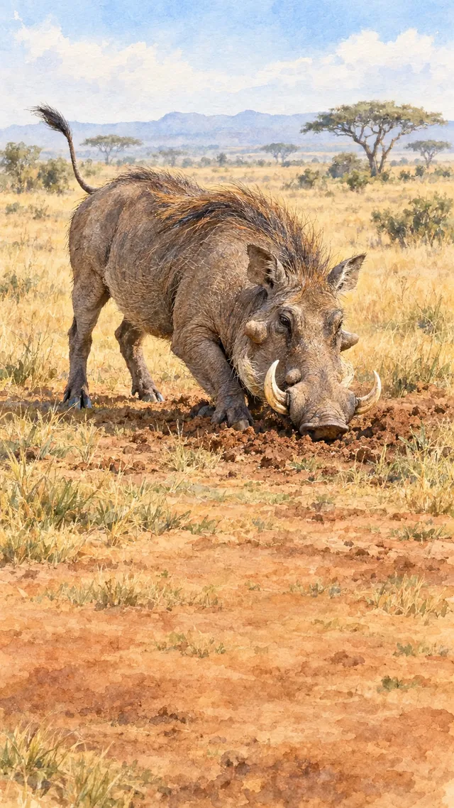 Nature Reach portrait of Warthog