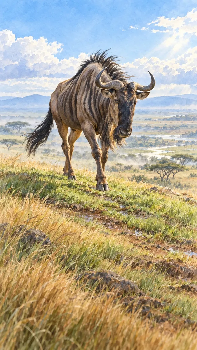 Nature Reach portrait of Wildebeest